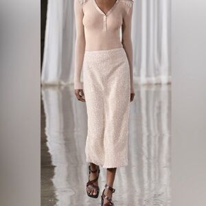 Zara Beaded High Waist Pencil Skirt